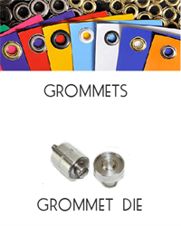 ClipsShop BGTEP Grommet Machine Complete Kit Includes #2 3/8 Long Neck Brass Grommets Qty 500 & #2 3/8 Die Set