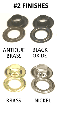 Picture of SALE!  #2 ClipsShop Grommets and Washers (3/8 id) Antique Brass - Qty 500